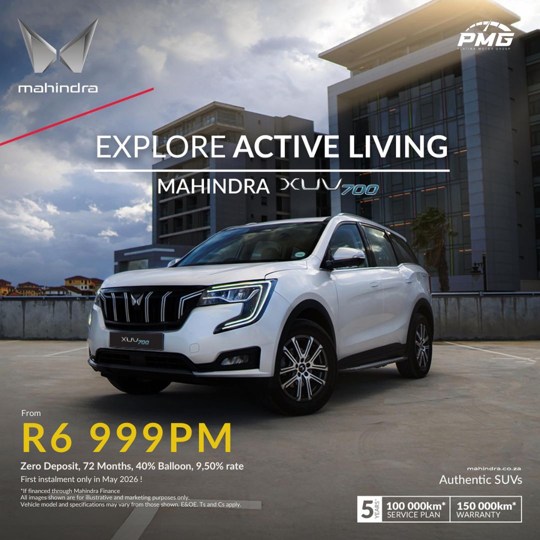 Drive the Mahindra XUV700 – ZERO Deposit! image from Mahindra Rustenburg